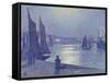 Moonlit Night, Boulogne-Sur-Mer-Theo van Rysselberghe-Framed Stretched Canvas