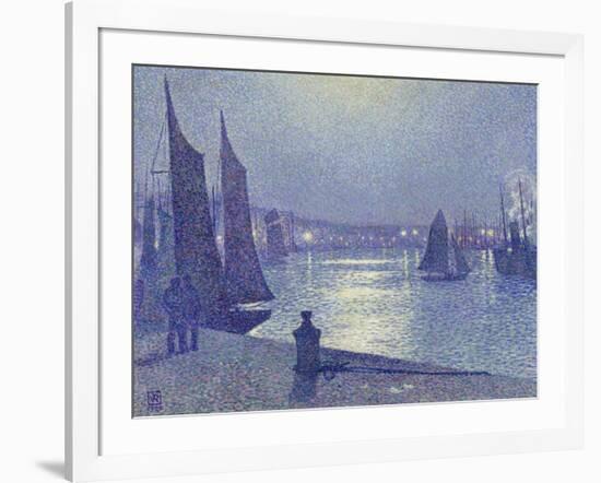 Moonlit Night, Boulogne-Sur-Mer-Theo van Rysselberghe-Framed Giclee Print