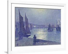 Moonlit Night, Boulogne-Sur-Mer-Theo van Rysselberghe-Framed Giclee Print