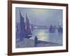 Moonlit Night, Boulogne-Sur-Mer-Theo van Rysselberghe-Framed Giclee Print