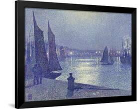 Moonlit Night, Boulogne-Sur-Mer-Theo van Rysselberghe-Framed Giclee Print
