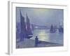 Moonlit Night, Boulogne-Sur-Mer-Theo van Rysselberghe-Framed Giclee Print