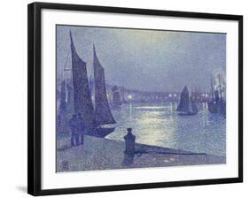 Moonlit Night, Boulogne-Sur-Mer-Theo van Rysselberghe-Framed Giclee Print