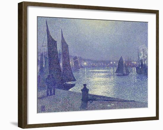 Moonlit Night, Boulogne-Sur-Mer-Theo van Rysselberghe-Framed Giclee Print