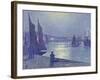 Moonlit Night, Boulogne-Sur-Mer-Theo van Rysselberghe-Framed Giclee Print