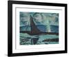 Moonlit Night by the Sea-Max Beckmann-Framed Premium Giclee Print