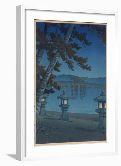 Moonlit Night in Miyajima-Kawase Hasui-Framed Giclee Print