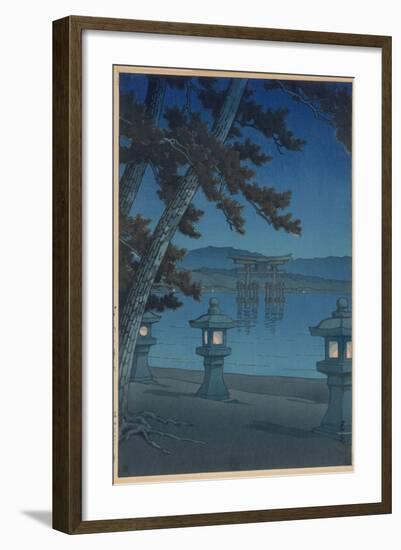 Moonlit Night in Miyajima-Kawase Hasui-Framed Giclee Print