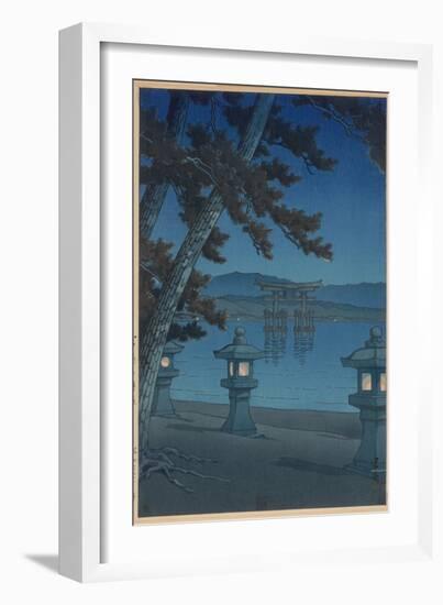 Moonlit Night in Miyajima-Kawase Hasui-Framed Giclee Print