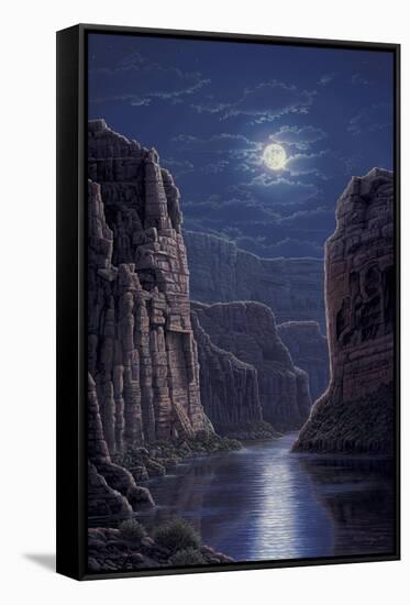 Moonlit Pass-R.W. Hedge-Framed Stretched Canvas