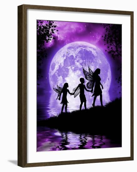 Moonlit Path-Julie Fain-Framed Art Print