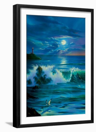 Moonlit Romance-Jim Warren-Framed Premium Giclee Print