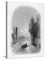 Moonlit Scene in Venice, Engraved by Robert Brandard, 1846 (Engraving)-George Cattermole-Stretched Canvas