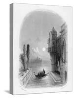 Moonlit Scene in Venice, Engraved by Robert Brandard, 1846 (Engraving)-George Cattermole-Stretched Canvas