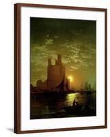 Moonlit Scene-Moran-Framed Giclee Print