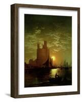 Moonlit Scene-Moran-Framed Giclee Print