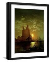 Moonlit Scene-Moran-Framed Giclee Print