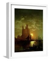 Moonlit Scene-Moran-Framed Giclee Print