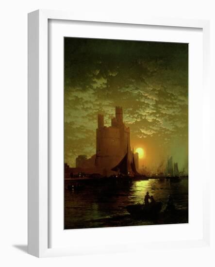 Moonlit Scene-Moran-Framed Giclee Print