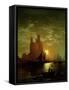 Moonlit Scene-Moran-Framed Stretched Canvas