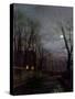 Moonlit Street Scene, 1882-John Atkinson Grimshaw-Stretched Canvas