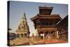 Moonlit View of Durbar Square, Bhaktapur, UNESCO World Heritage Site, Kathmandu Valley, Nepal, Asia-Ian Trower-Stretched Canvas