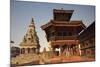 Moonlit View of Durbar Square, Bhaktapur, UNESCO World Heritage Site, Kathmandu Valley, Nepal, Asia-Ian Trower-Mounted Photographic Print