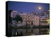 Moonlit View of Gangaur Ghat, with Old City Gateway, Udaipur, Rajasthan State, India-Richard Ashworth-Stretched Canvas