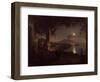 Moonlit View of the Bay of Naples-Franz Ludwig Catel-Framed Giclee Print