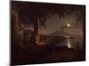 Moonlit View of the Bay of Naples-Franz Ludwig Catel-Mounted Giclee Print