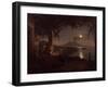 Moonlit View of the Bay of Naples-Franz Ludwig Catel-Framed Premium Giclee Print