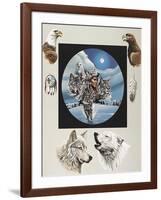 Moonlit Warrior-unknown Ampel-Framed Art Print