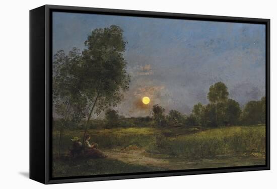 Moonrise, 1887-Charles Francois Daubigny-Framed Stretched Canvas