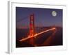 Moonrise above the Golden Gate Bridge, Marin, California-Josh Anon-Framed Photographic Print