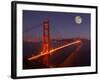 Moonrise above the Golden Gate Bridge, Marin, California-Josh Anon-Framed Photographic Print