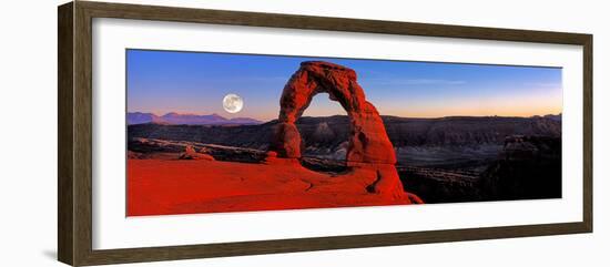 Moonrise at Delicate Arch, Arches National Park, Moab, Utah, USA-null-Framed Photographic Print