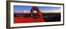 Moonrise at Delicate Arch, Arches National Park, Moab, Utah, USA-null-Framed Photographic Print