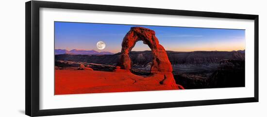 Moonrise at Delicate Arch, Arches National Park, Moab, Utah, USA-null-Framed Photographic Print