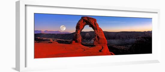 Moonrise at Delicate Arch, Arches National Park, Moab, Utah, USA-null-Framed Photographic Print