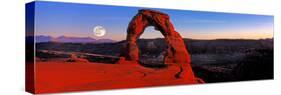 Moonrise at Delicate Arch, Arches National Park, Moab, Utah, USA-null-Stretched Canvas