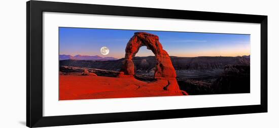 Moonrise at Delicate Arch, Arches National Park, Moab, Utah, USA-null-Framed Photographic Print