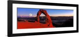 Moonrise at Delicate Arch, Arches National Park, Moab, Utah, USA-null-Framed Photographic Print
