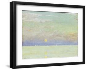 Moonrise at Sunset, Cape Ann, 1892-Childe Hassam-Framed Giclee Print