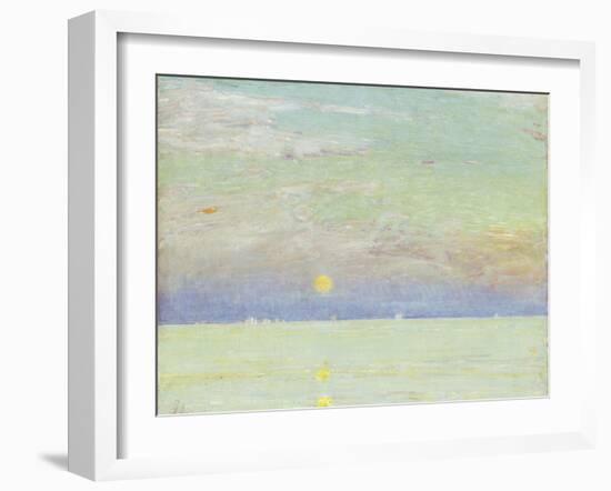 Moonrise at Sunset, Cape Ann, 1892-Childe Hassam-Framed Giclee Print