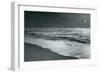 Moonrise Beach Black and White-Sue Schlabach-Framed Art Print