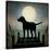 Moonrise Black Dog-Ryan Fowler-Stretched Canvas