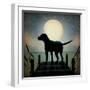 Moonrise Black Dog-Ryan Fowler-Framed Art Print