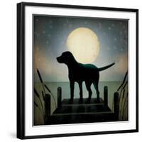 Moonrise Black Dog-Ryan Fowler-Framed Giclee Print