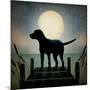 Moonrise Black Dog-Ryan Fowler-Mounted Giclee Print