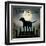 Moonrise Black Dog-Ryan Fowler-Framed Art Print